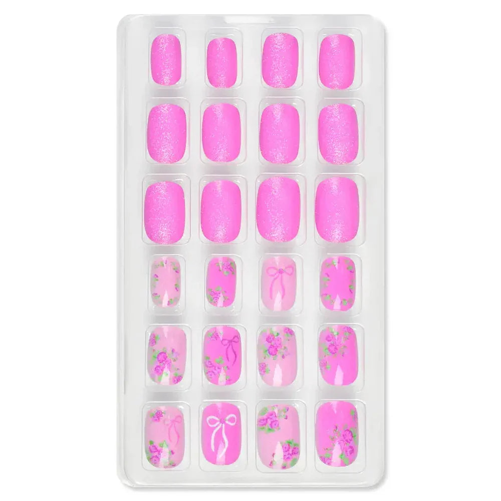 Iscream Pretty in Pink Iscream Girls Pretty in Pink Press On Nail Set