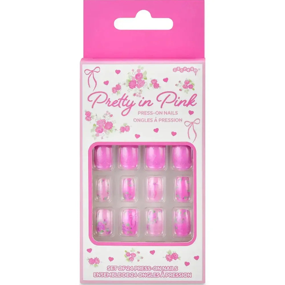 Iscream Pretty in Pink Iscream Girls Pretty in Pink Press On Nail Set