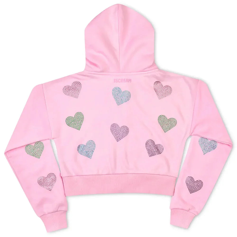 IscreamIscream Girls Sparkling Hearts Cropped Zip-Up SweatshirtBabysupermarket