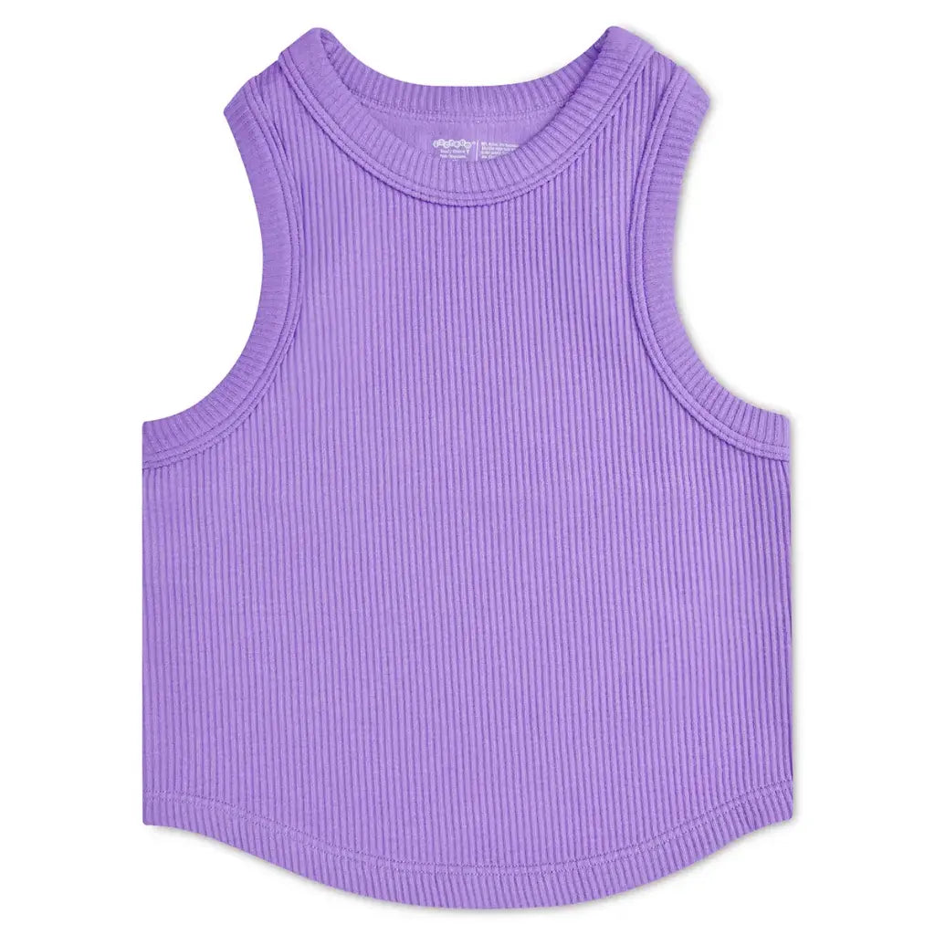 IscreamIscream Girls Vivid Violet Cropped Ribbed Racerback Tank TopBabysupermarket