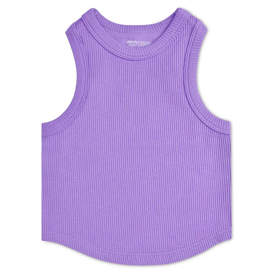 IscreamIscream Girls Vivid Violet Cropped Ribbed Racerback Tank TopBabysupermarket