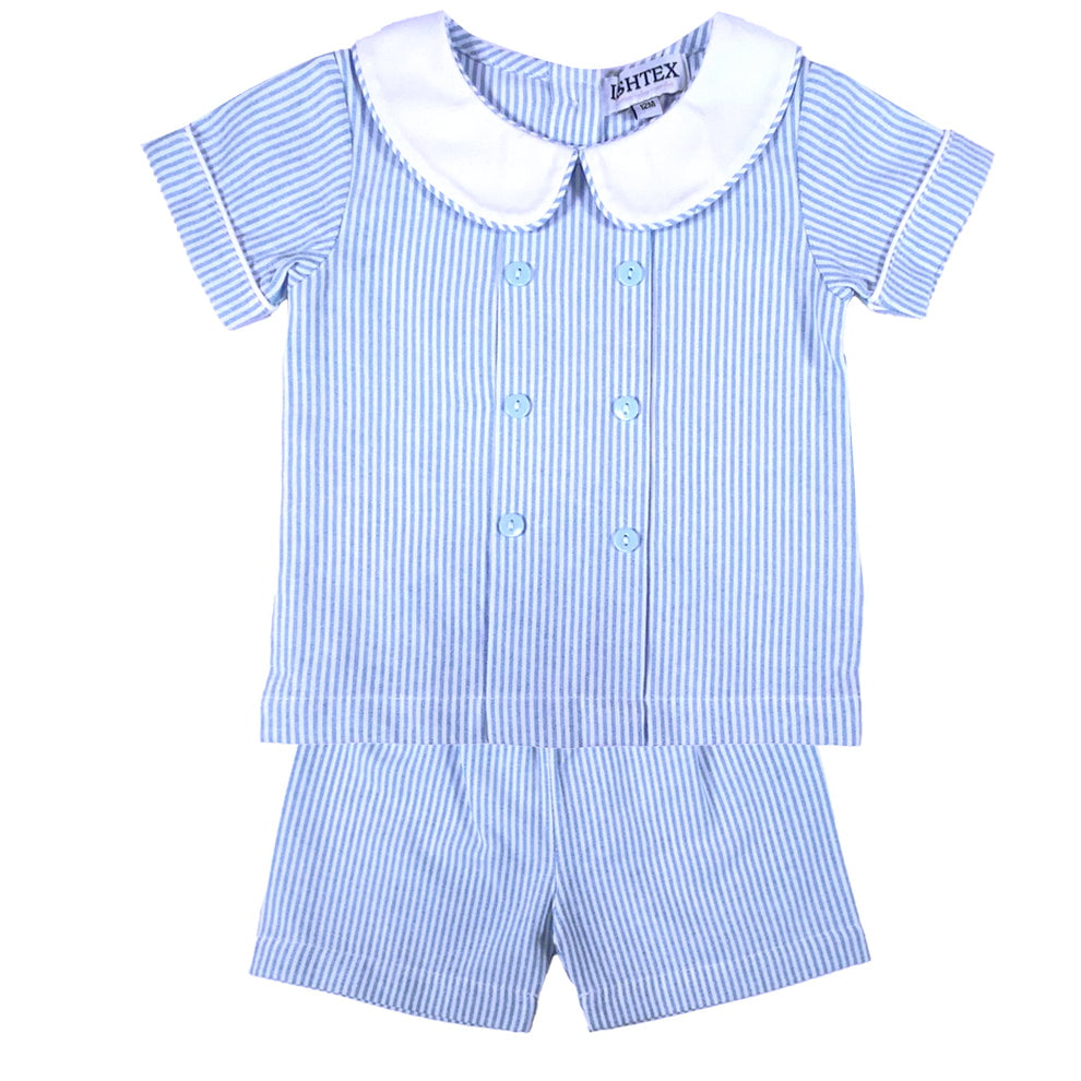 Ishtex Textile ProductsIshtex Textiles Products Blue Stripe Boy's Short SetBabysupermarket