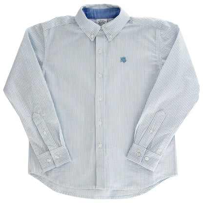 Bailey BoysJ Bailey Boys Roscoe Button Down Shirt - Blue Striped SeersuckerBabysupermarket