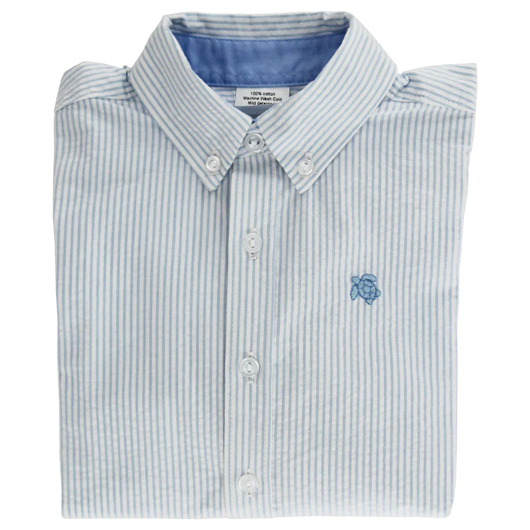 Bailey BoysJ Bailey Boys Roscoe Button Down Shirt - Blue Striped SeersuckerBabysupermarket