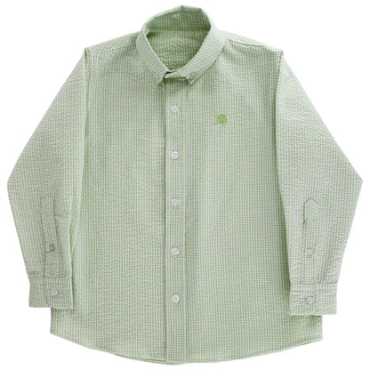 Bailey Boys Grass Seersucker / 4T/4R J Bailey Boys Roscoe Button Down Shirt - Grass Seersucker