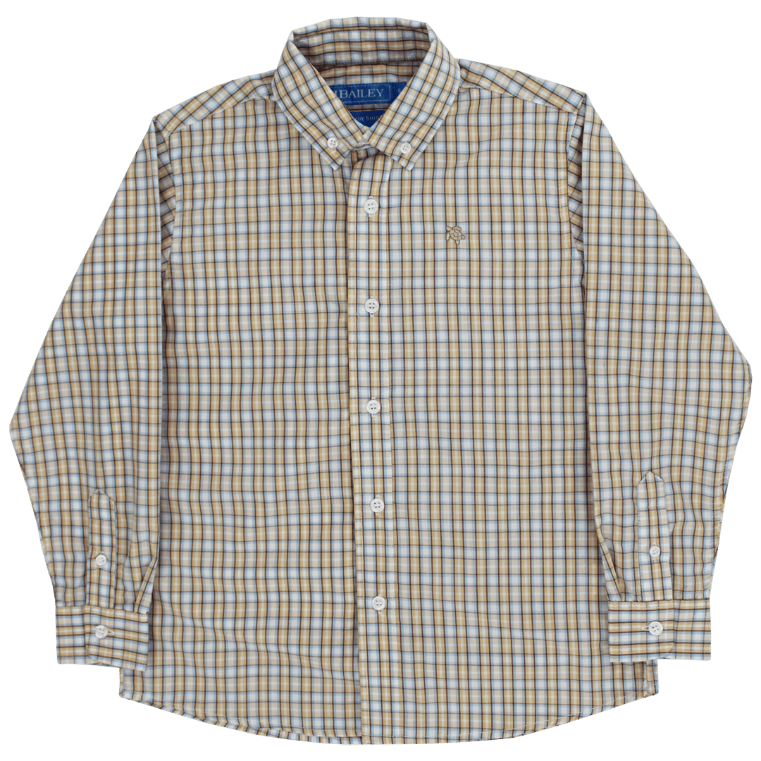 Bailey Boys Boys Shirts Pecan Plaid / 4T/4R J Bailey Button Down Shirt - Pecan Plaid