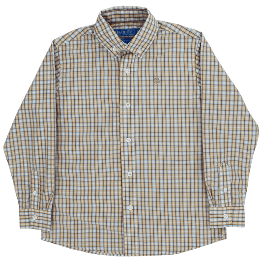 Bailey Boys Boys Shirts Pecan Plaid / 4T/4R J Bailey Button Down Shirt - Pecan Plaid