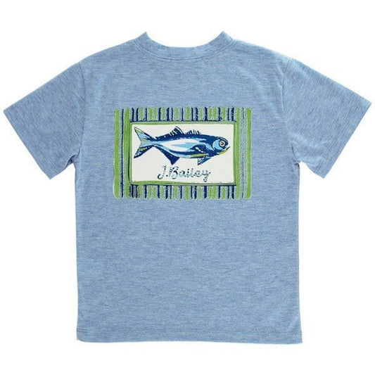 Bailey Boys Kids Harbor Blue / 2 Toddler J Bailey by Bailey Boys Fish Logo T-Shirt
