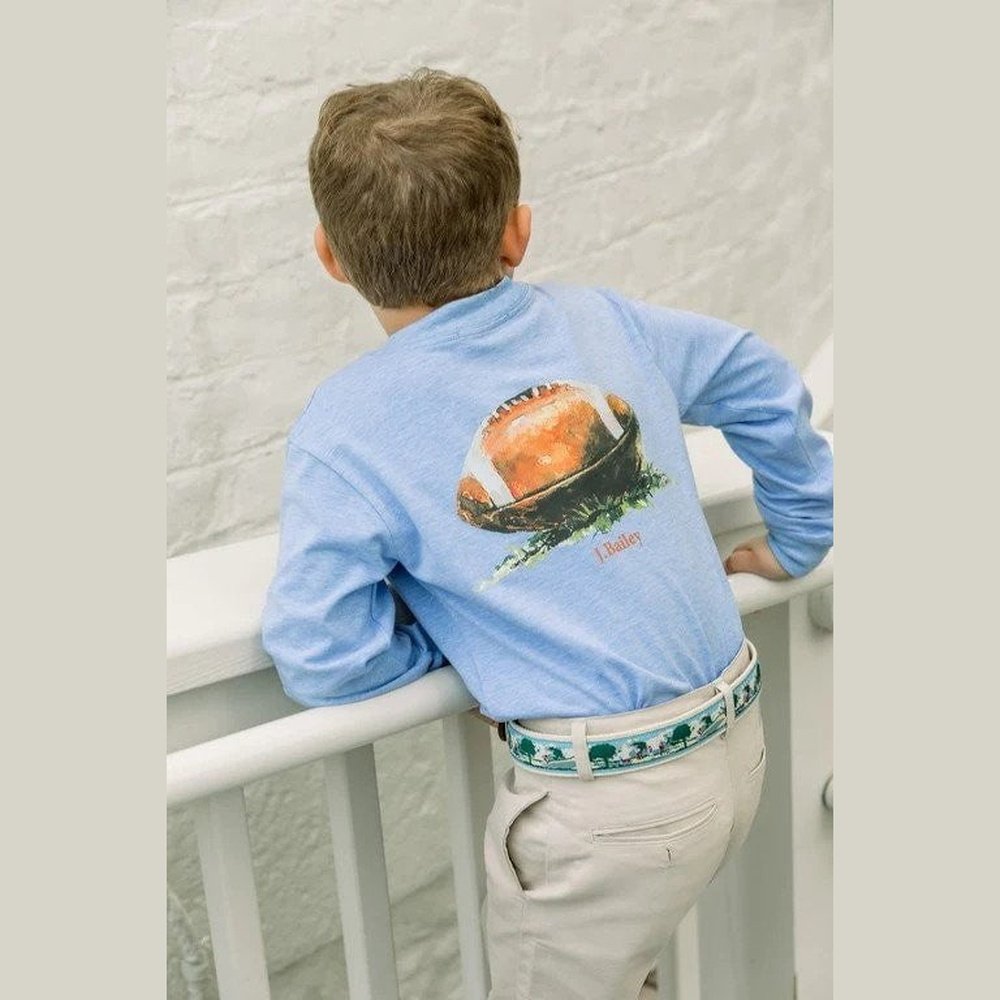 J Bailey by Bailey Boys Long Sleeve Logo Tee- Football