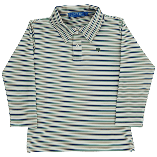 Bailey Boys Boys Shirts Olive / 4T/4R J Bailey Long Sleeve Performance Polo - Olive