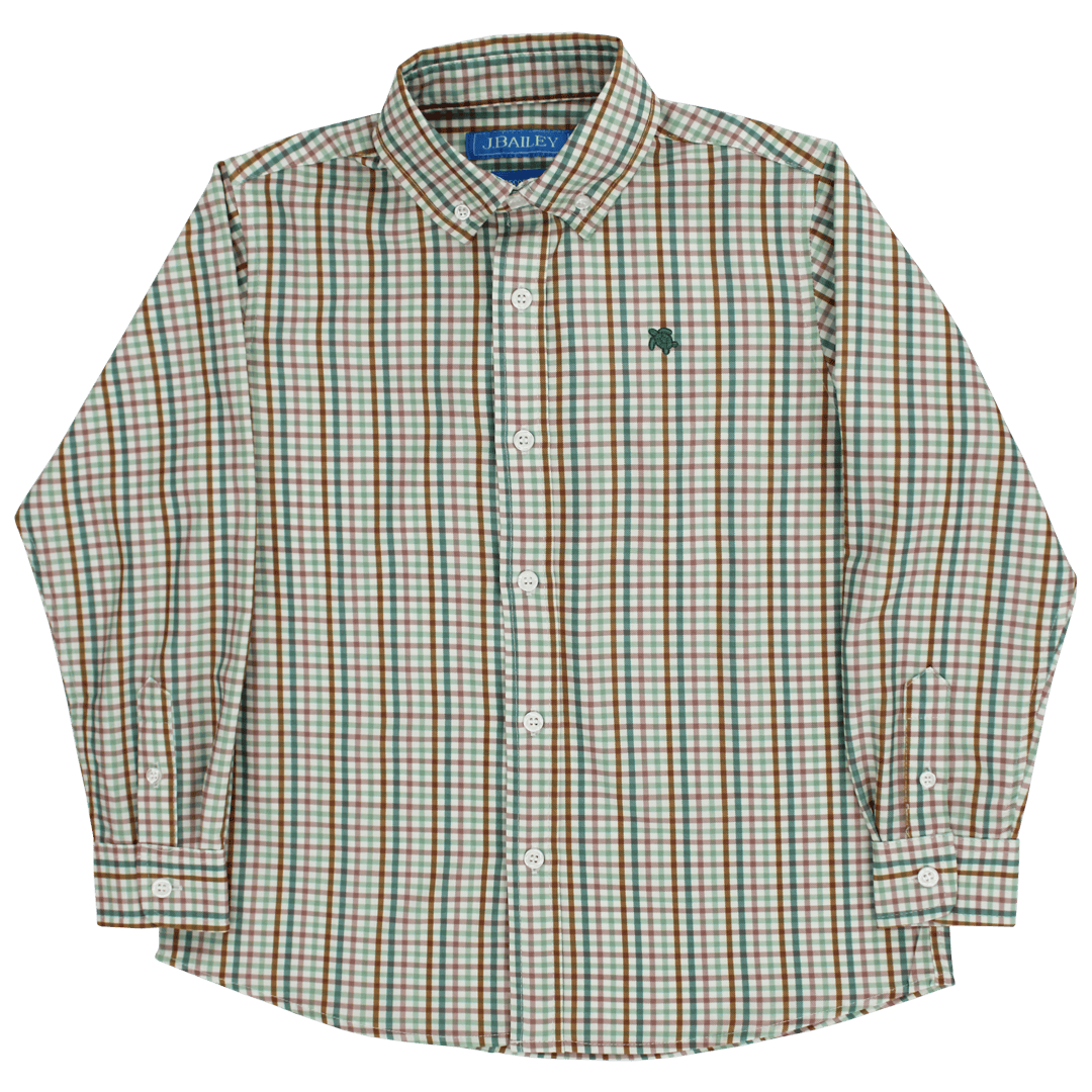 Bailey Boys Boys Shirts Acorn Plaid / 4T/4R J Bailey Performance Button Down Shirt - Acorn Plaid