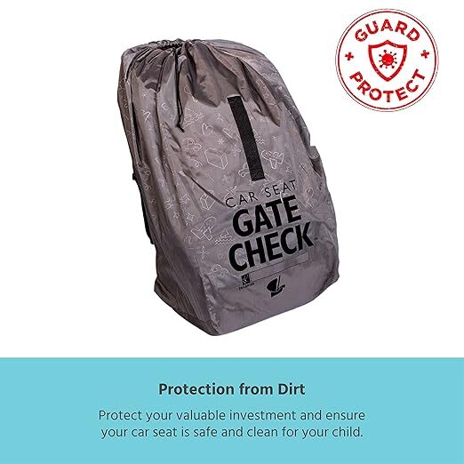 J L Childress Deluxe Gate Check Car Seat Bag Grey