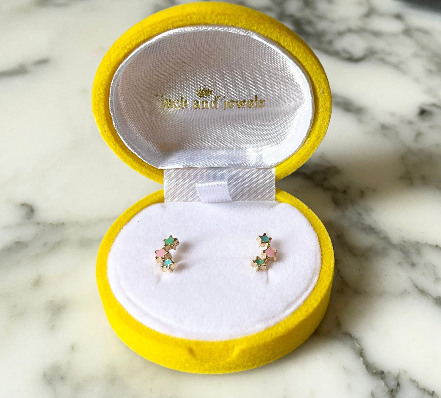 Jack and Jewelz Apparel & Gifts Jack and Jewelz 3 Star Enamel Cluster Earrings