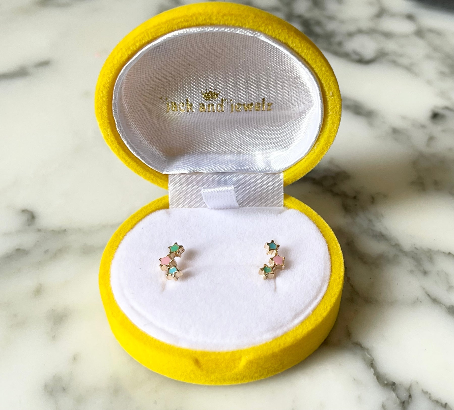 Jack and Jewelz Apparel & Gifts Jack and Jewelz 3 Star Enamel Cluster Earrings