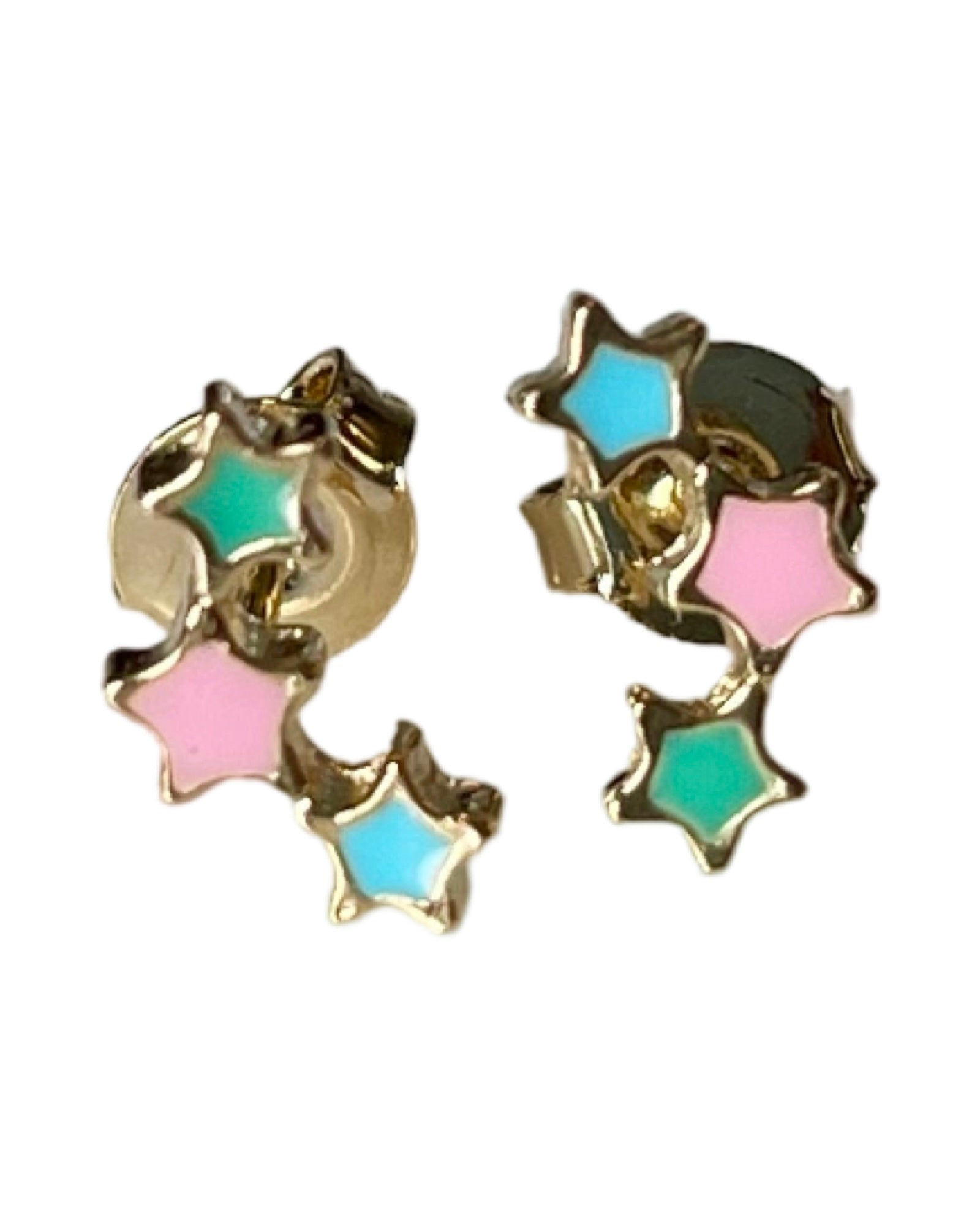 Jack and Jewelz Apparel & Gifts Jack and Jewelz 3 Star Enamel Cluster Earrings