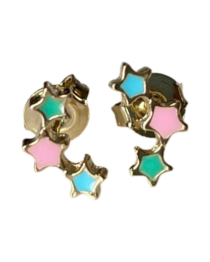 Jack and Jewelz Apparel & Gifts Jack and Jewelz 3 Star Enamel Cluster Earrings