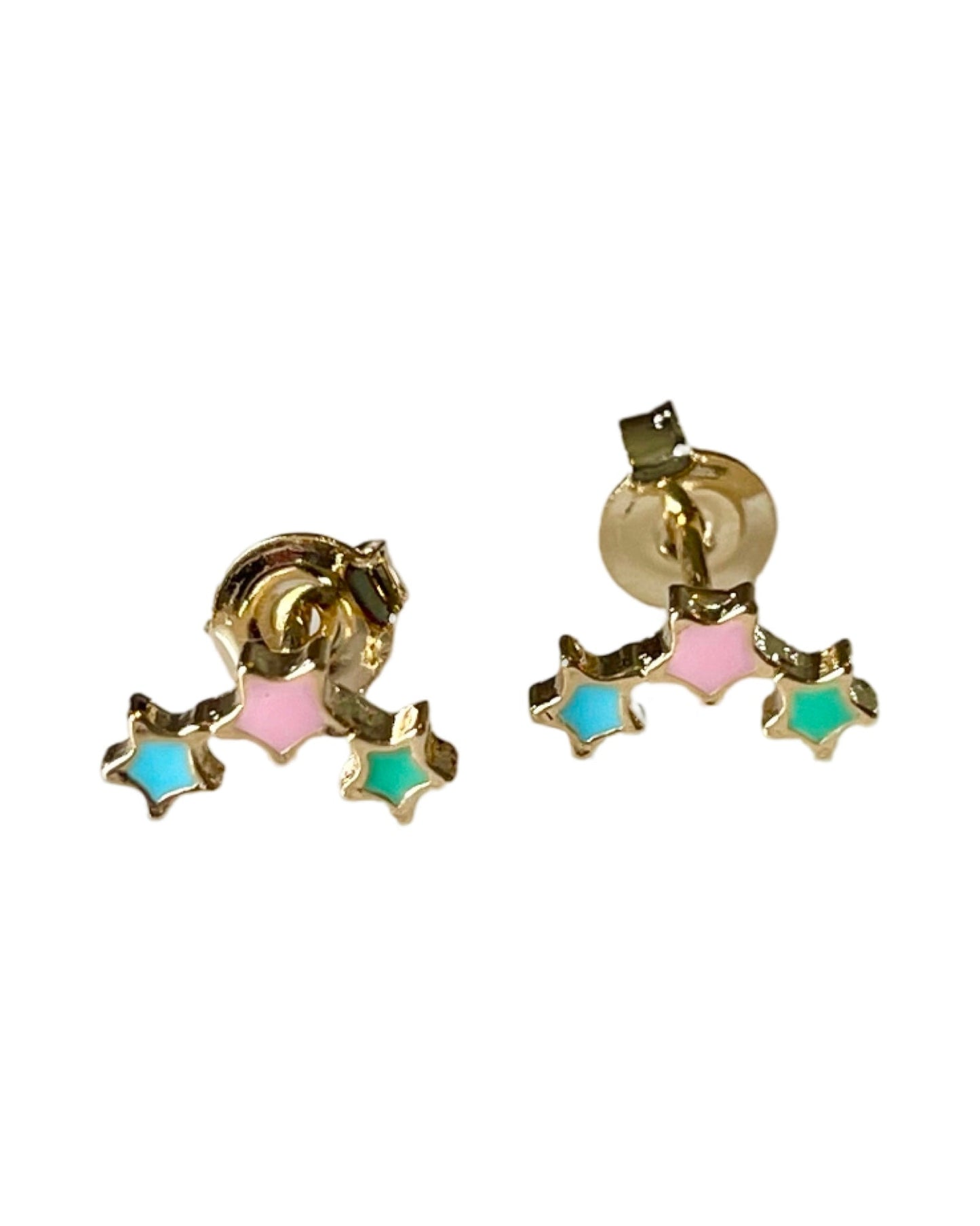Jack and Jewelz Apparel & Gifts Jack and Jewelz 3 Star Enamel Cluster Earrings