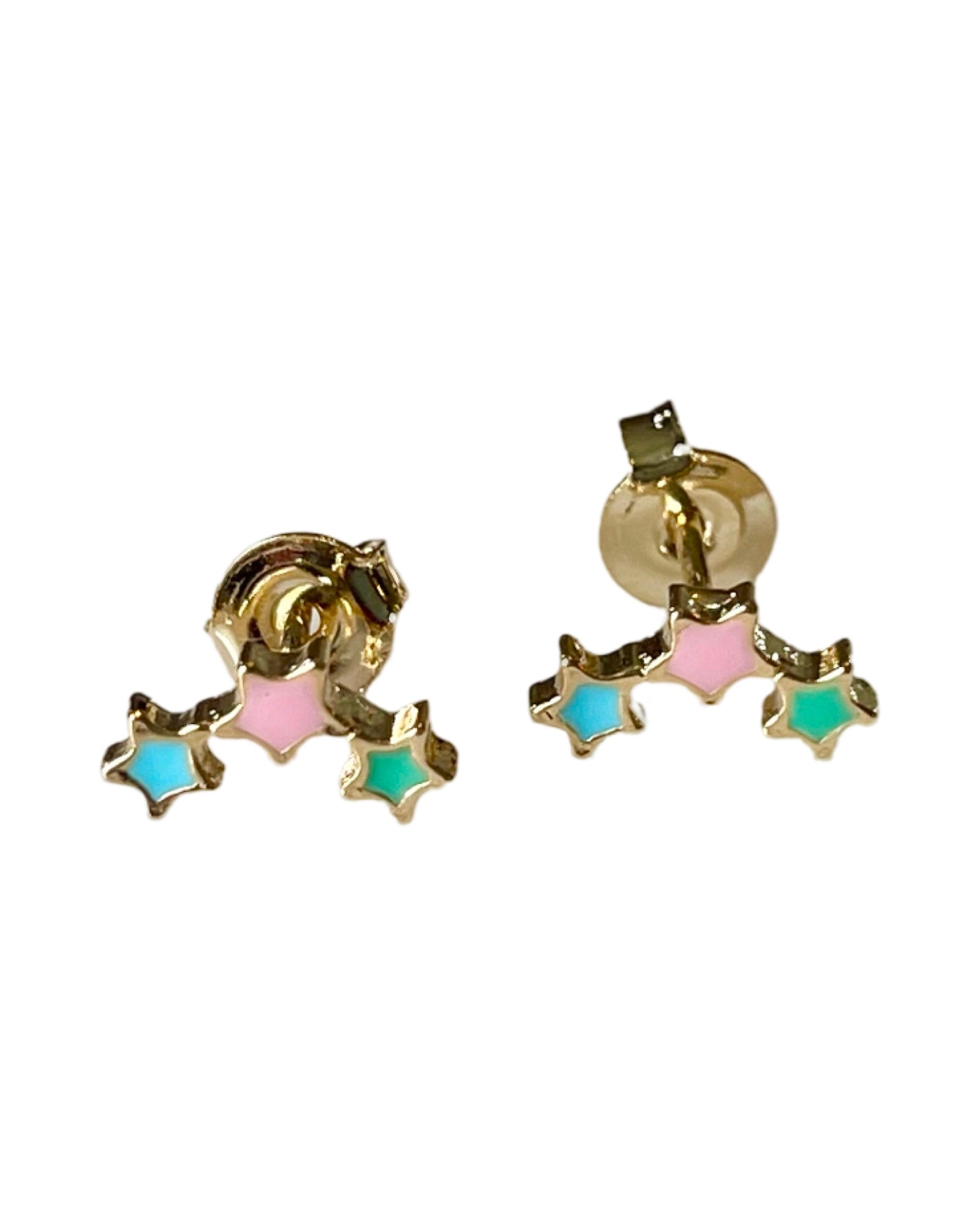 Jack and Jewelz Apparel & Gifts Jack and Jewelz 3 Star Enamel Cluster Earrings