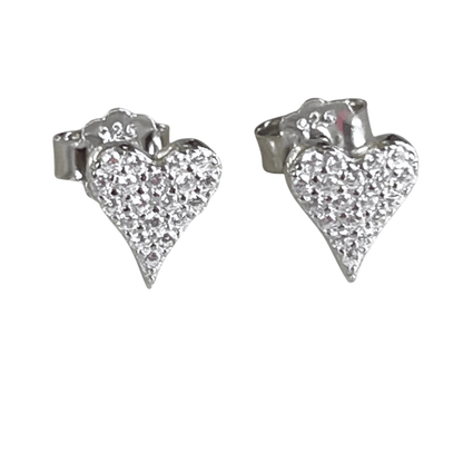 Jack and Jewelz Apparel & Gifts Jack and Jewelz Pave Heart Earrings