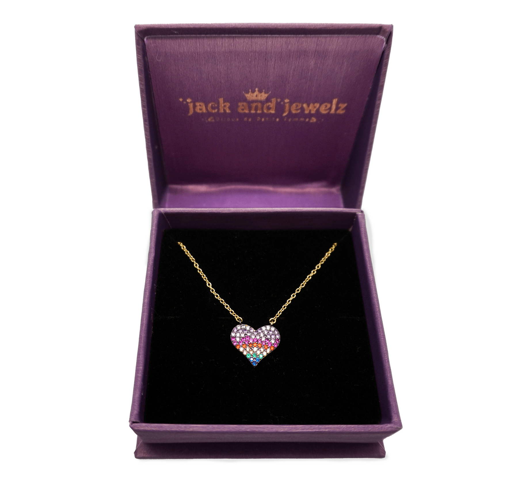 Jack and Jewelz Apparel & Gifts Jack and Jewelz Rainbow Heart Pendant