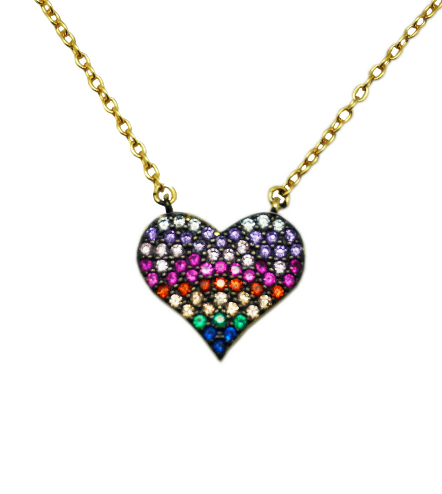 Jack and Jewelz Apparel & Gifts Jack and Jewelz Rainbow Heart Pendant