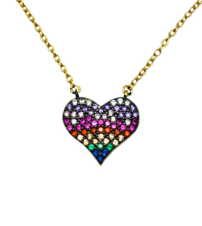 Jack and Jewelz Apparel & Gifts Jack and Jewelz Rainbow Heart Pendant