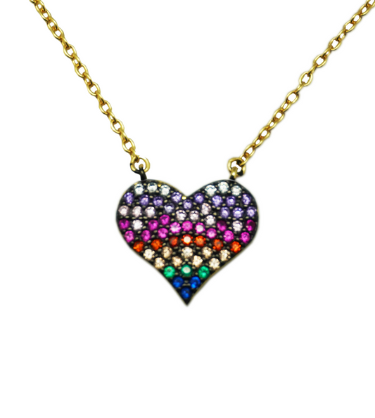 Jack and Jewelz Apparel & Gifts Jack and Jewelz Rainbow Heart Pendant