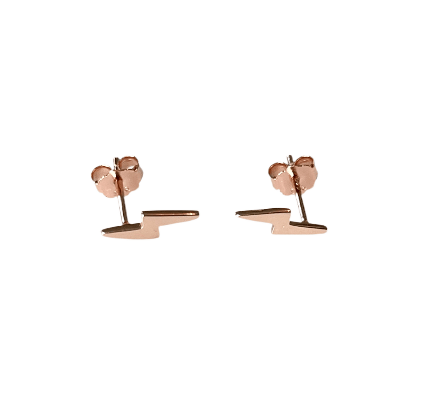 Jack and Jewelz Apparel & Gifts Jack and Jewelz Rose Gold Lightning Bolt Earrings
