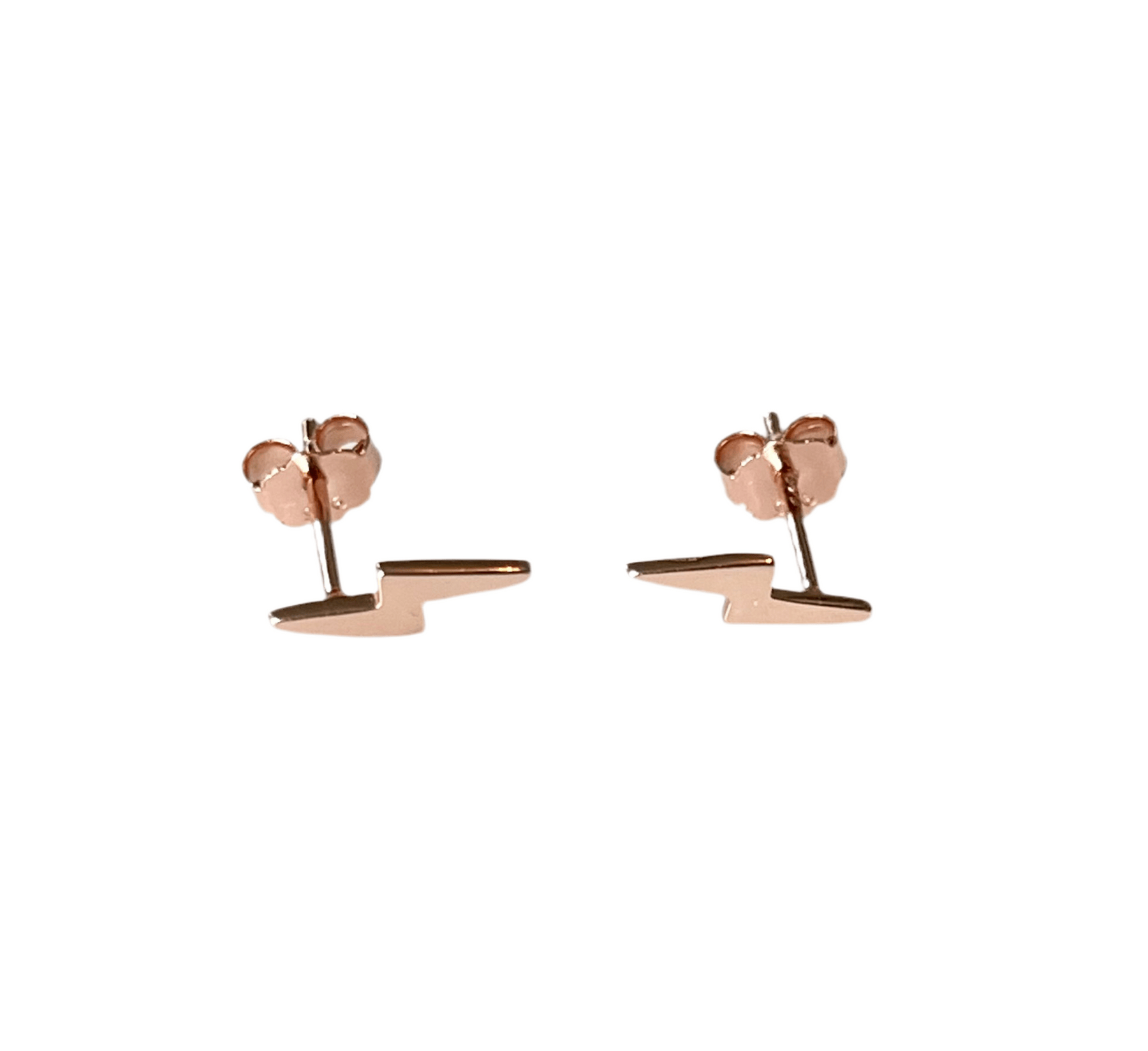 Jack and Jewelz Apparel & Gifts Jack and Jewelz Rose Gold Lightning Bolt Earrings