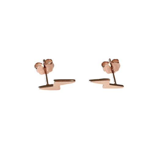 Jack and Jewelz Apparel & Gifts Jack and Jewelz Rose Gold Lightning Bolt Earrings