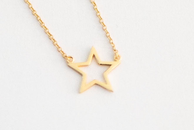 Jack and Jewelz Apparel & Gifts Jack and Jewelz Yellow Gold Open Star Pendant