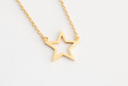 Jack and Jewelz Apparel & Gifts Jack and Jewelz Yellow Gold Open Star Pendant