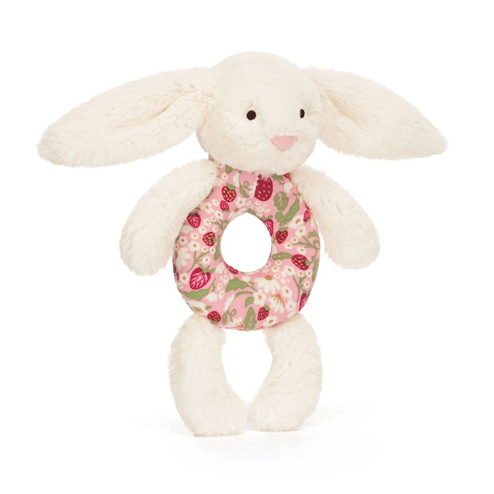 Jellycat Baby Toys Jellycat Blossom Cream Bunny "Berry" Ring Rattle