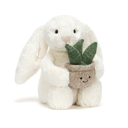 Jellycat Plush Jellycat Cream Bunny with Plant