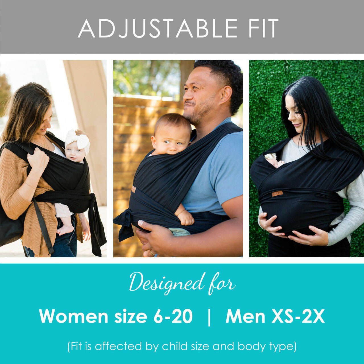 JJ Cole Agility Flex™ Stretch Baby Carrier – Infant Carrier to Toddler Carrier