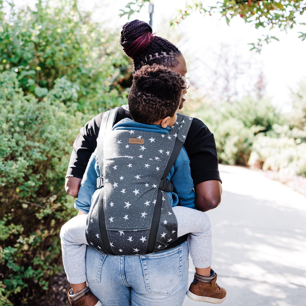 JJ Cole Luma Packable Carrier - 4-Position Baby Carrier Midnight Star