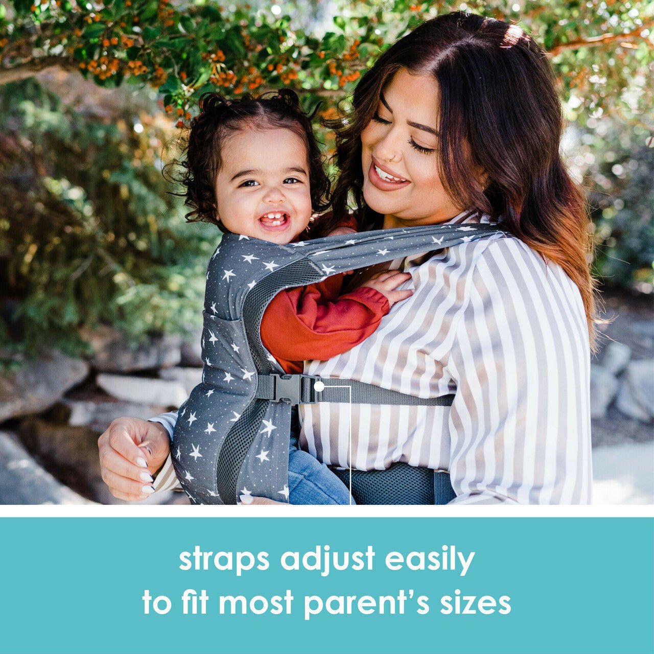 JJ Cole Luma Packable Carrier - 4-Position Baby Carrier Midnight Star