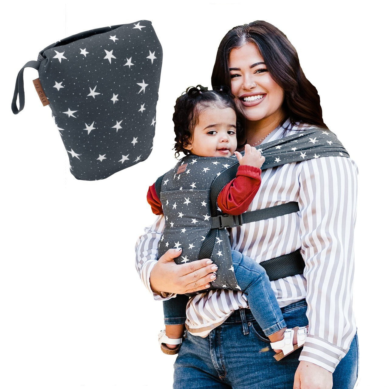 JJ Cole Luma Packable Carrier - 4-Position Baby Carrier Midnight Star