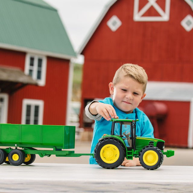 Tomy Play Vehicles John Deere Big Farm 6930 Tractor With Wagon 1:16