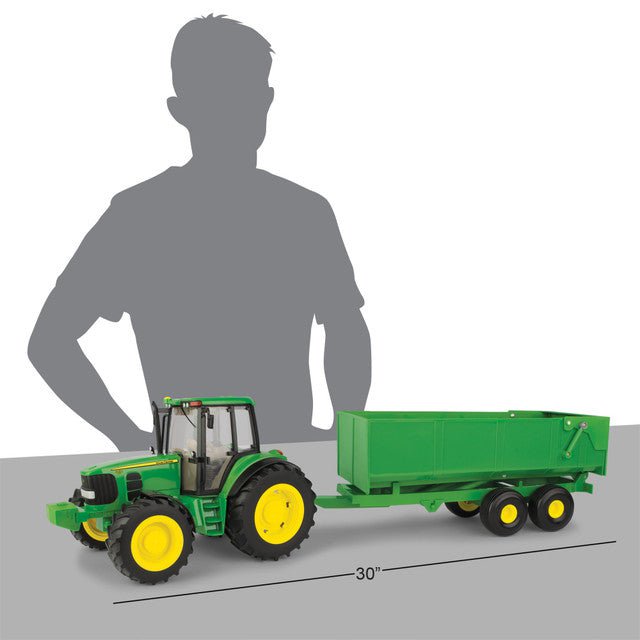 Tomy Play Vehicles John Deere Big Farm 6930 Tractor With Wagon 1:16