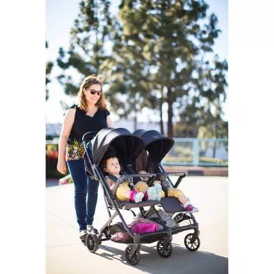 Joovy Kooper X2 Compact Double Stroller Gray