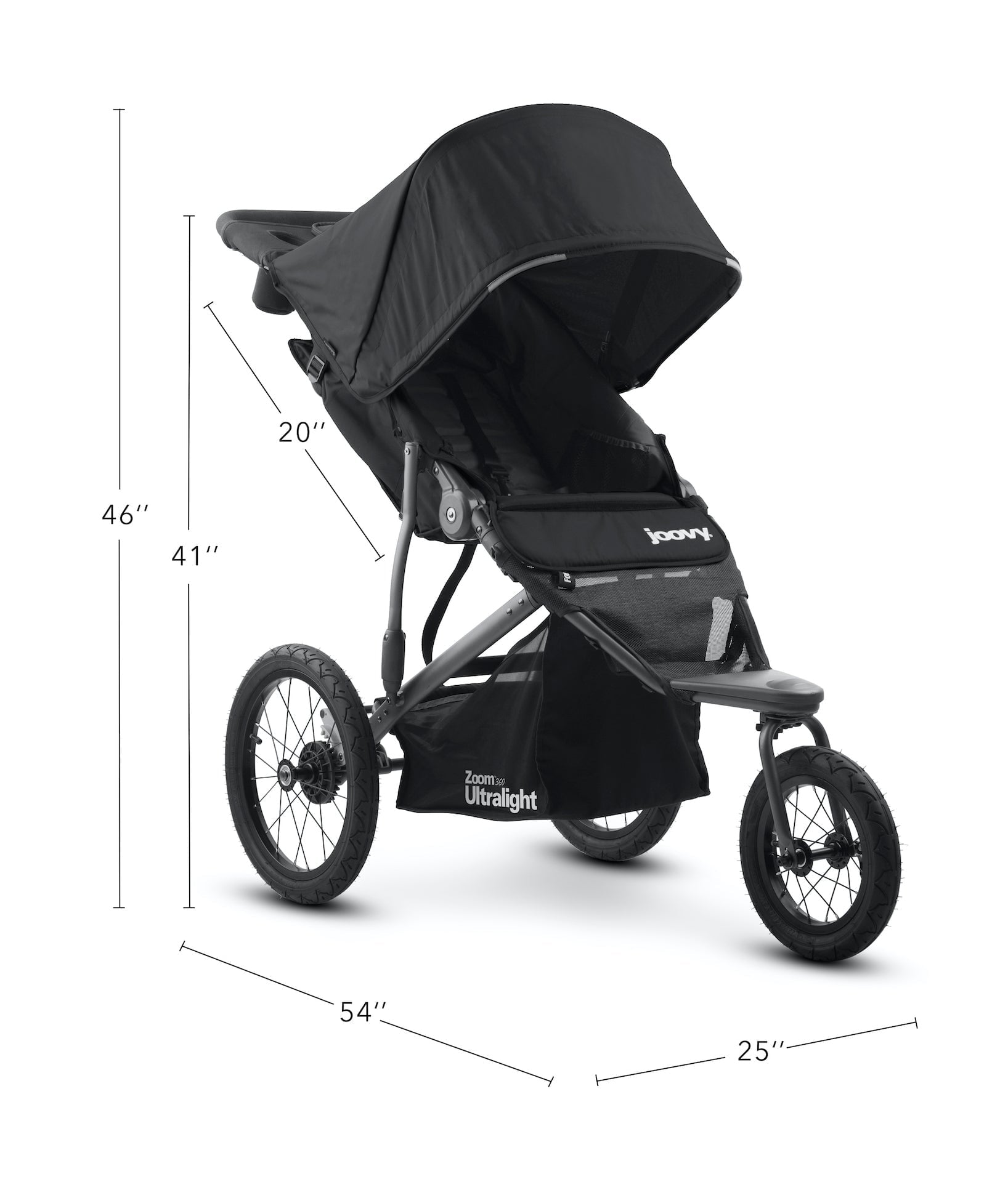 joovy double jogger stroller Joovy Zoom 360 Ultralight Jog Stroller Black