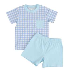 Jumping Jolly Boys Gingham Short Set babysupermarket