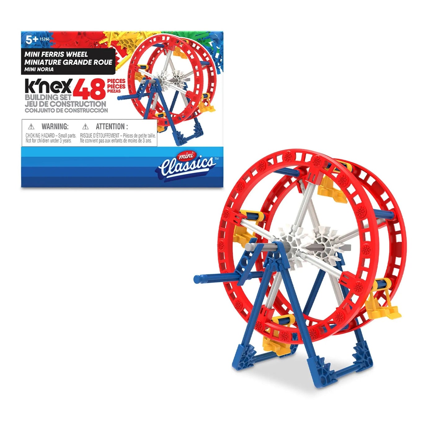 Schylling Building and Construction K'Nex Mini Ferris Wheel - Mini Classics 48 Pieces
