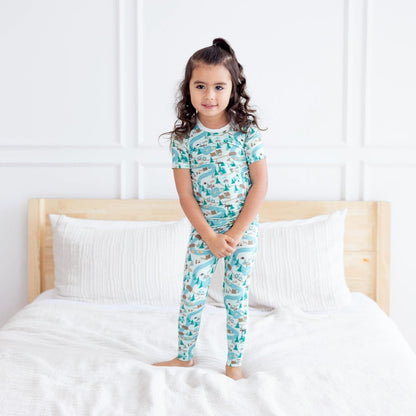 Kickee Pants Fresh Air Campground Map Pajama Set