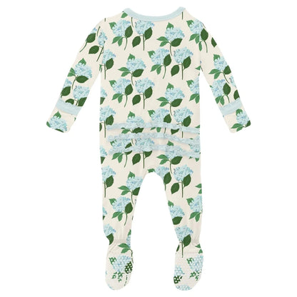 Kickee Pants Girls Hydrangea Bouquet Ruffle Footie