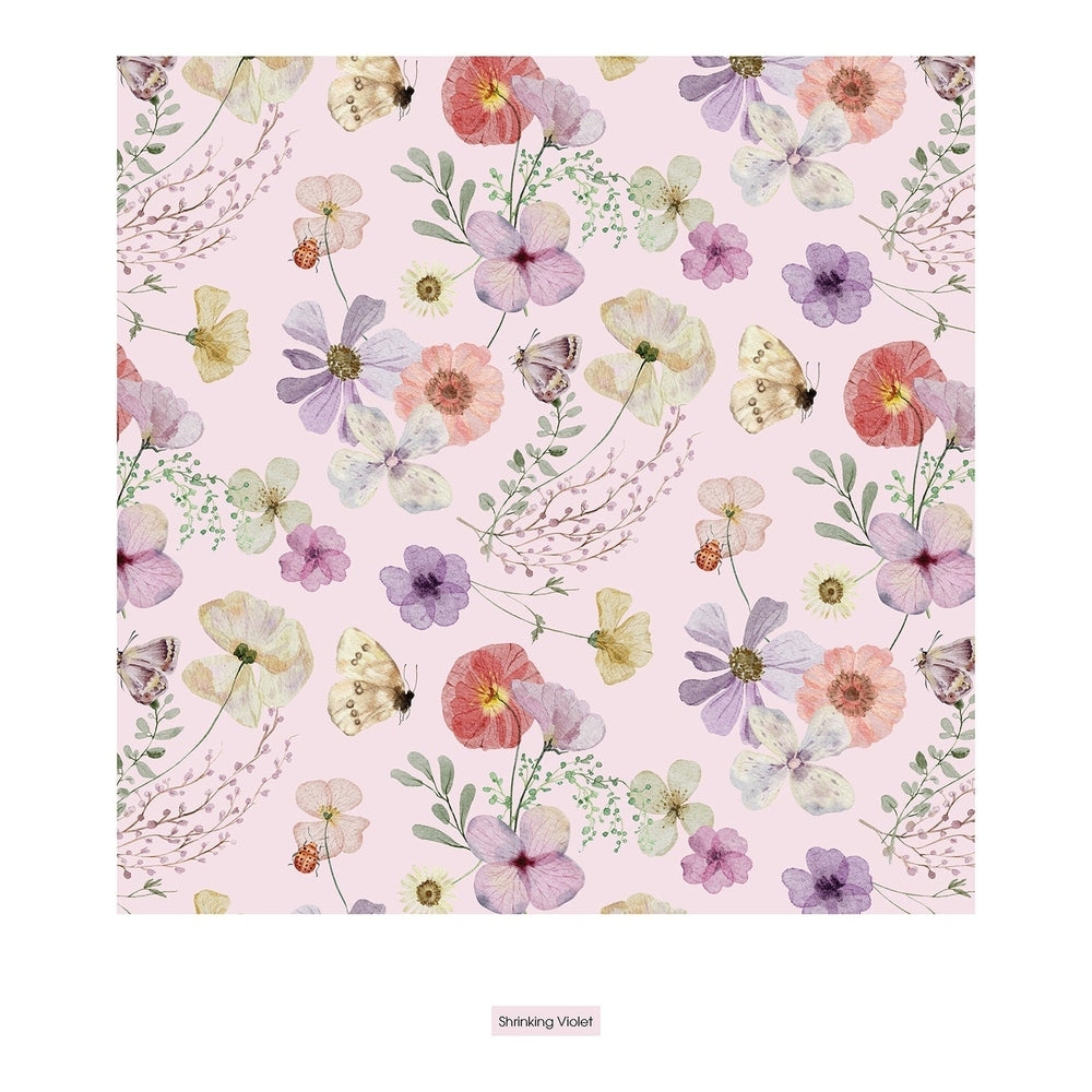 Kickee Pants Shrinking Violet Pressed Flowers Ruffle Footie