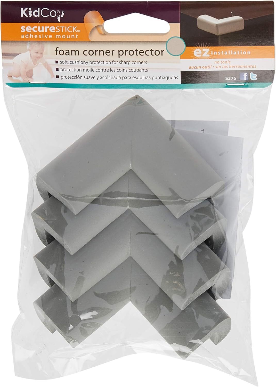 KidCoKidCo Foam Corner Protector GreyBabysupermarket