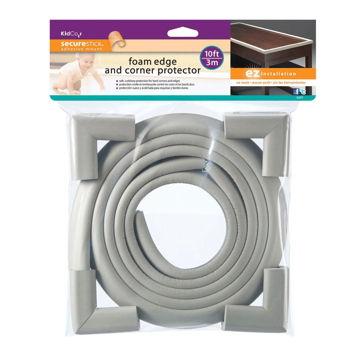 KidCoKidCo Foam Edge and Corner Protector GreyBabysupermarket