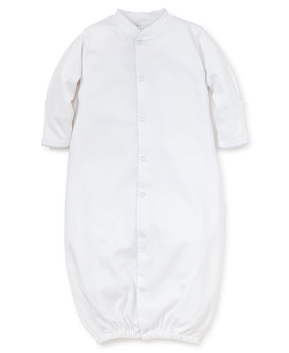 Kissy Kissy Infant Sleepwear Unisex White/Light Blue / Preemie Kissy Kissy Basics Converter Gown